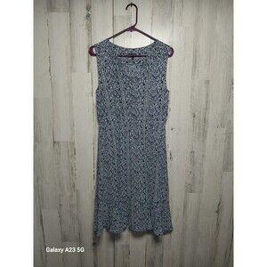 Talbots Women’s Size 6 Blue Paisley Print Sleeveless Midi Dress